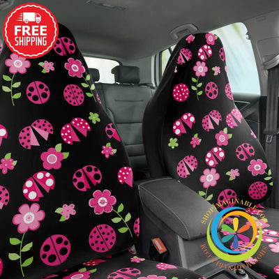 Cute Ladybugs Pair Car Seat Covers Cover - Aop